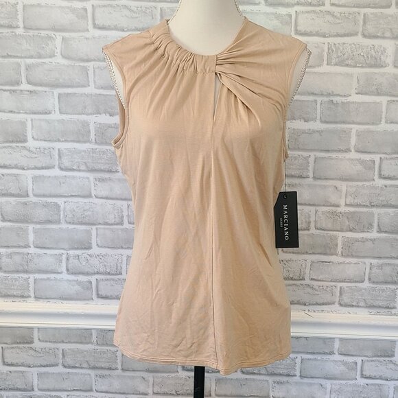 Marciano Guess Marcel Top Sleeveless Shirt NEW Minimalist Quiet Luxury Basic Lg - Picture 1 of 8